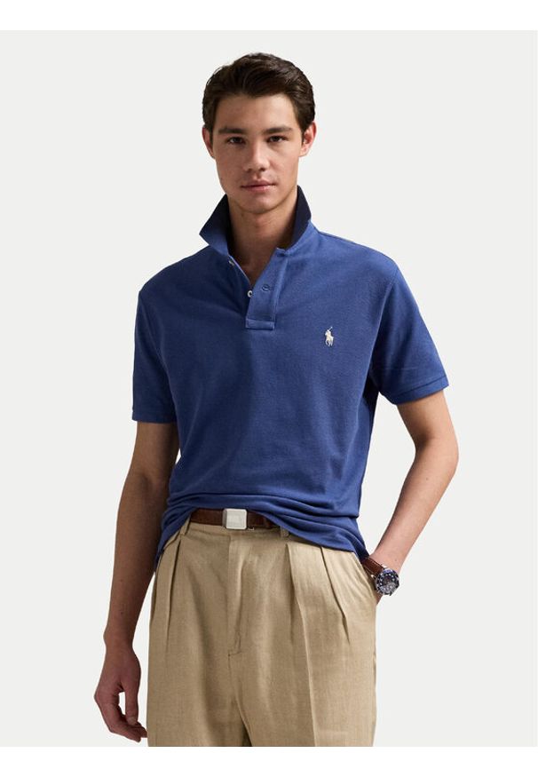 Polo Ralph Lauren Polo 710536856460 Niebieski Slim Fit. Typ kołnierza: polo. Kolor: niebieski. Materiał: bawełna