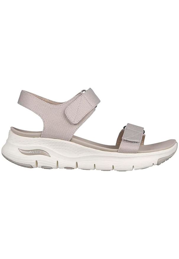 skechers - Buty Kobieta Skechers Arch Fit Touristy czarny. Okazja: na plażę. Kolor: czarny. Styl: sportowy