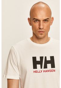 Helly Hansen t-shirt HH LOGO T-SHIRT 33979. Okazja: na co dzień. Kolor: biały. Materiał: dzianina. Wzór: aplikacja. Styl: casual