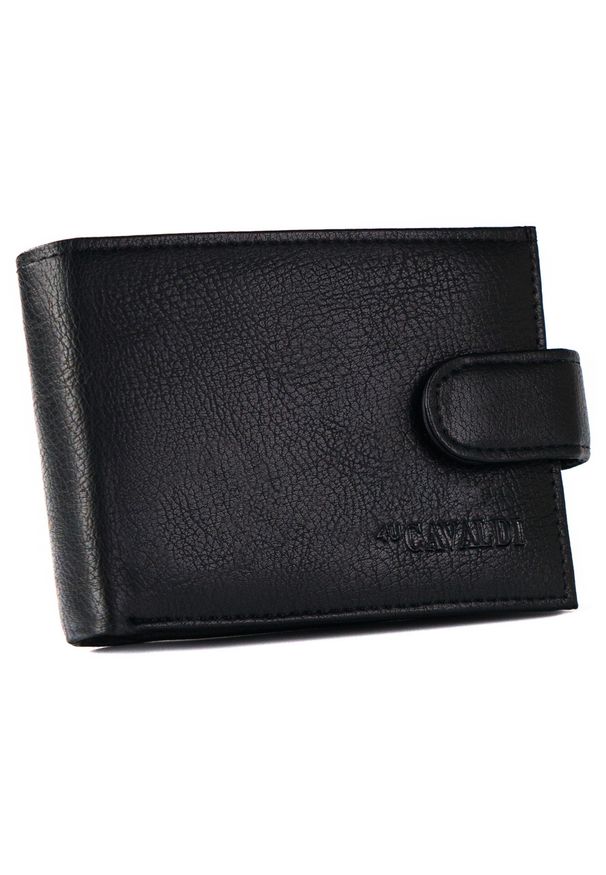 4U CAVALDI - Portfel męski Cavaldi M620L-PU-6793 BLACK czarny. Kolor: czarny. Materiał: skóra ekologiczna