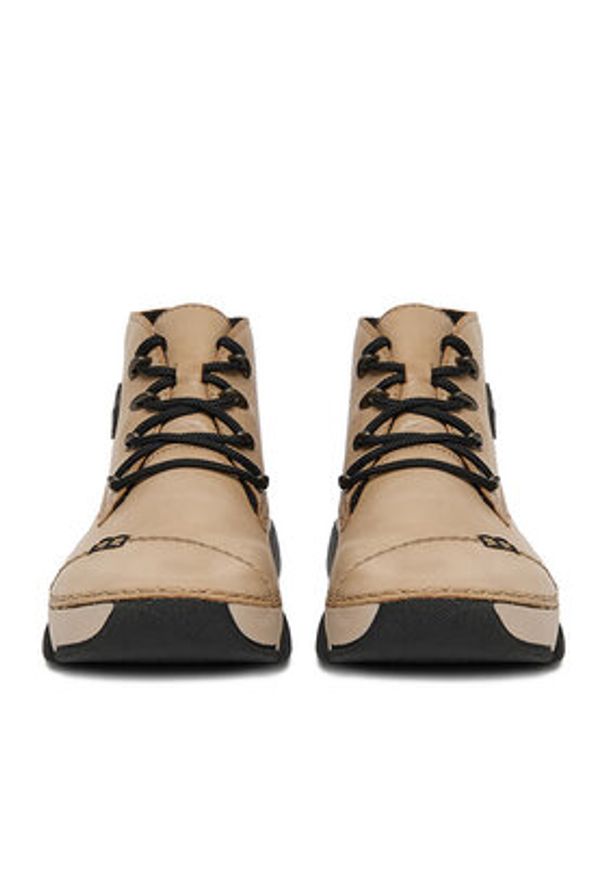 Rieker Trzewiki 45902-60 Beżowy. Kolor: beżowy. Materiał: materiał, syntetyk