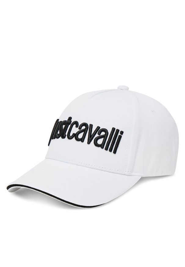Just Cavalli Czapka z daszkiem 78RAZK30 ZG192 Biały. Kolor: biały. Materiał: bawełna, materiał