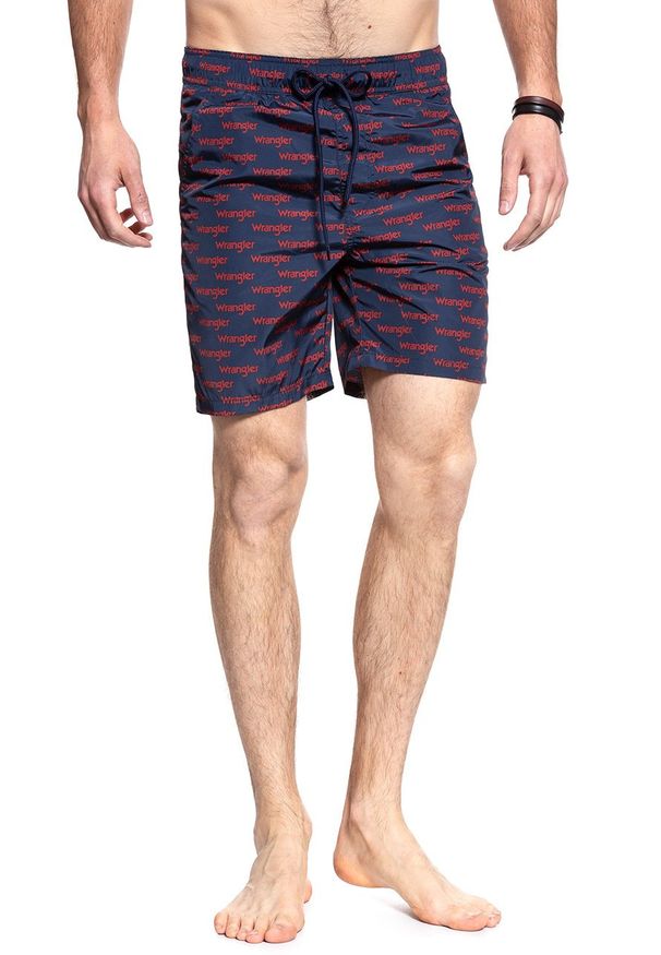 Wrangler - SPODENKI MĘSKIE WRANGLER SWIM SHORT SCARLET RED W4B01V9UU 112129078