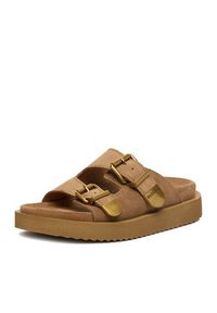 Badura Klapki CYCLAMEN-80033-25 Beżowy. Kolor: beżowy. Materiał: skóra, zamsz #9