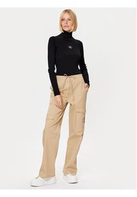 Calvin Klein Jeans Golf J20J221688 Czarny Slim Fit. Typ kołnierza: golf. Kolor: czarny. Materiał: lyocell #3