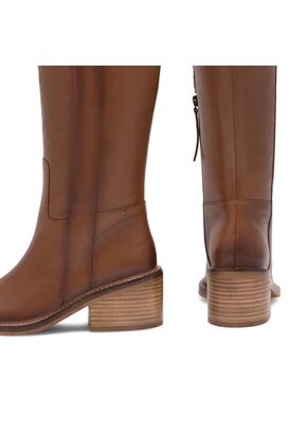 Gino Rossi Kozaki DORA-110383 Brązowy. Kolor: brązowy. Materiał: skóra