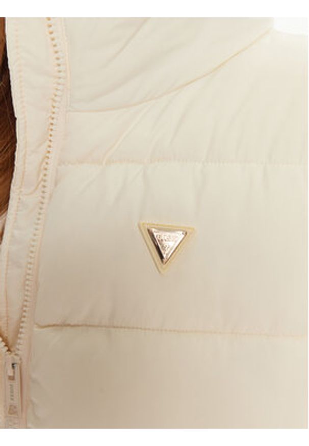 Guess Kurtka puchowa V4BL04 WFYE2 Beżowy Regular Fit. Kolor: beżowy. Materiał: syntetyk