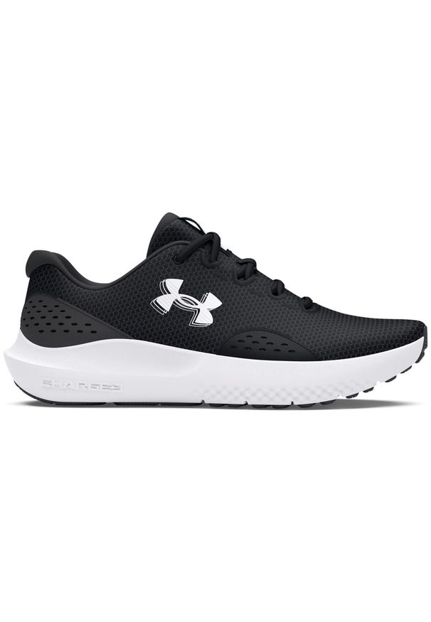 Buty Under Armour UA CHARGED SURGE 4, Mężczyźni. Kolor: czarny. Materiał: syntetyk, materiał, tkanina. Sport: bieganie, fitness