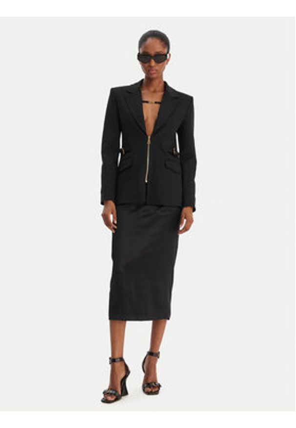 Versace Jeans Couture Spódnica ołówkowa 80HAE806 N0640 Czarny Slim Fit. Kolor: czarny. Materiał: wiskoza
