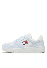 Tommy Jeans Sneakersy Tjw Retro Basket Leather Seasonal EN0EN02204 Biały. Kolor: biały. Materiał: skóra