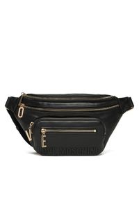 Love Moschino - LOVE MOSCHINO Saszetka nerka JC4347PP0NKA0000 Czarny. Kolor: czarny. Materiał: skóra
