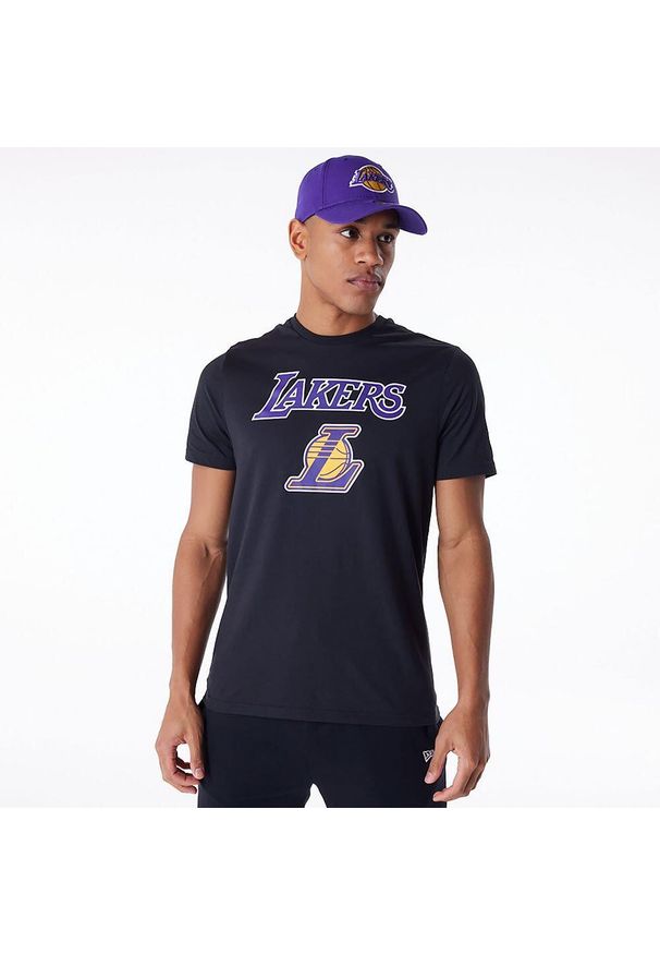 Koszulka męska New Era NOS NBA Regular Tee Los Angeles Lakers. Kolor: czarny
