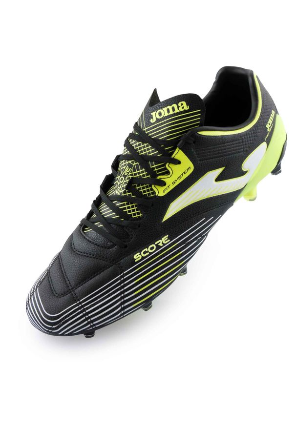Joma Score 2501 Buty Piłkarskie FG Czarne/Fluo Zielone EU 42.5. Kolor: zielony, czarny, wielokolorowy. Sport: piłka nożna