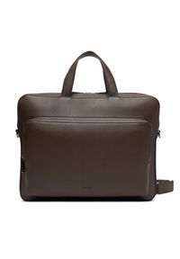 Calvin Klein Torba na laptopa Micro Pebble Slim Briefcase 36 LV04D3012G Brązowy. Kolor: brązowy. Materiał: skóra #2