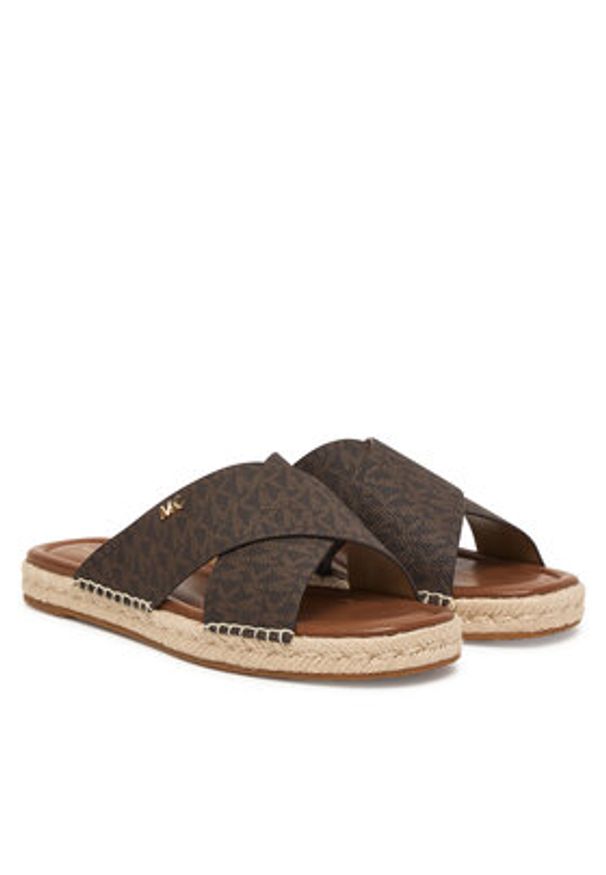 MICHAEL Michael Kors Espadryle Kenzie 40R6KZFS1B Brązowy. Kolor: brązowy. Materiał: skóra