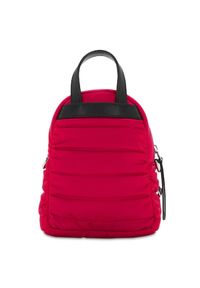 MONCLER - Czerwony plecak Kilia. Kolor: czerwony. Materiał: materiał. Wzór: aplikacja