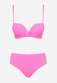 Renee - Fuksjowe Bikini Stanik Push-Up i Klasyczne Figi Pevbia. Kolor: różowy #4
