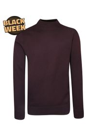 Półgolf Burgundowy Bawełniany, Prosty Krój, Klasyczny, Męski -Brave Soul. Kolor: czerwony. Materiał: bawełna. Sezon: zima, jesień. Styl: klasyczny #1