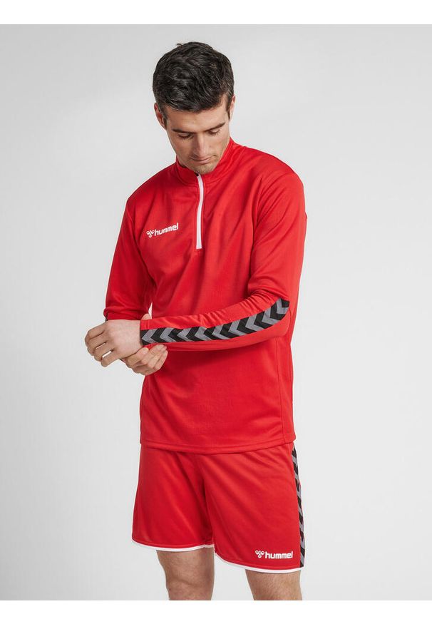 Hummel bluza sportowa na trening hml Authentic Half Zip Sweatshirt. Kolor: czerwony, wielokolorowy, różowy. Materiał: materiał. Sport: fitness