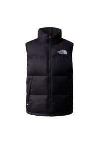 Bezrękawnik The North Face 1996 Retro Nuptse 0A3JQQLE41 - czarny. Kolor: czarny. Materiał: nylon, puch. Długość rękawa: bez rękawów. Wzór: aplikacja. Sezon: zima. Styl: retro