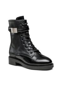Calvin Klein Botki Combat Boot W/Hw HW0HW01360 Czarny. Kolor: czarny. Materiał: skóra
