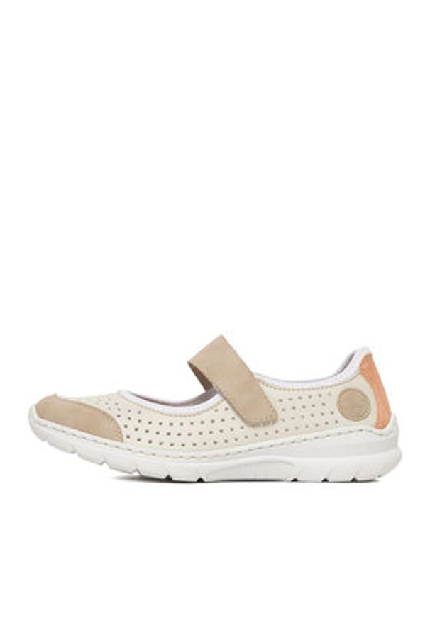 Rieker Półbuty CEO-L32B5-81 Kremowy. Kolor: kremowy. Materiał: skóra