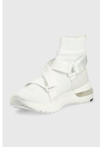 Calvin Klein Jeans sneakersy YW0YW00527.YAF kolor biały. Nosek buta: okrągły. Zapięcie: rzepy. Kolor: biały. Materiał: guma. Obcas: na platformie #4