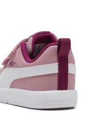 Puma - Sneakersy dla małych dzieci Courtflex V3 PUMA Island. Kolor: różowy, biały, wielokolorowy. Materiał: syntetyk, materiał. Sport: turystyka piesza