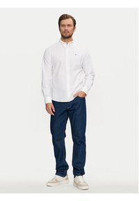 GANT - Gant Koszula 3000202 Biały Slim Fit. Kolor: biały. Materiał: bawełna