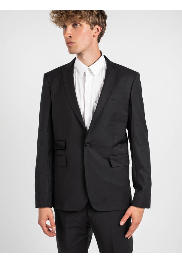 Les Hommes Garnitur "Classic City" | LKW100 312U | Classic City Suit | Mężczyzna | Czarny. Kolor: czarny. Materiał: poliester, wełna, lycra