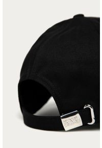 Karl Lagerfeld - Czapka. Kolor: czarny. Materiał: bawełna, materiał. Wzór: aplikacja #2