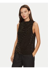 Vero Moda Bluzka Lucy 10316749 Brązowy Regular Fit. Kolor: brązowy. Materiał: syntetyk