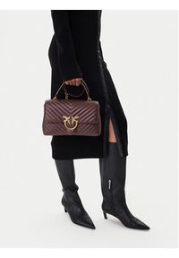 Pinko - PINKO Torebka Love Lady Puff Classic Cl Al 25-26 PLTT 100043 A0GK Bordowy. Kolor: czerwony. Materiał: skórzane #5