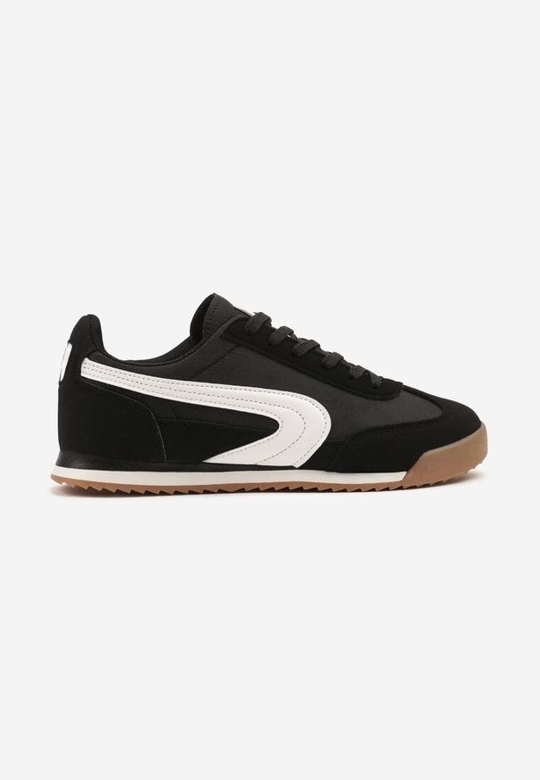 Born2be - Czarne Sneakersy w Klasycznym Stylu Ellirianne. Okazja: na spacer. Zapięcie: sznurówki. Kolor: czarny. Sport: turystyka piesza
