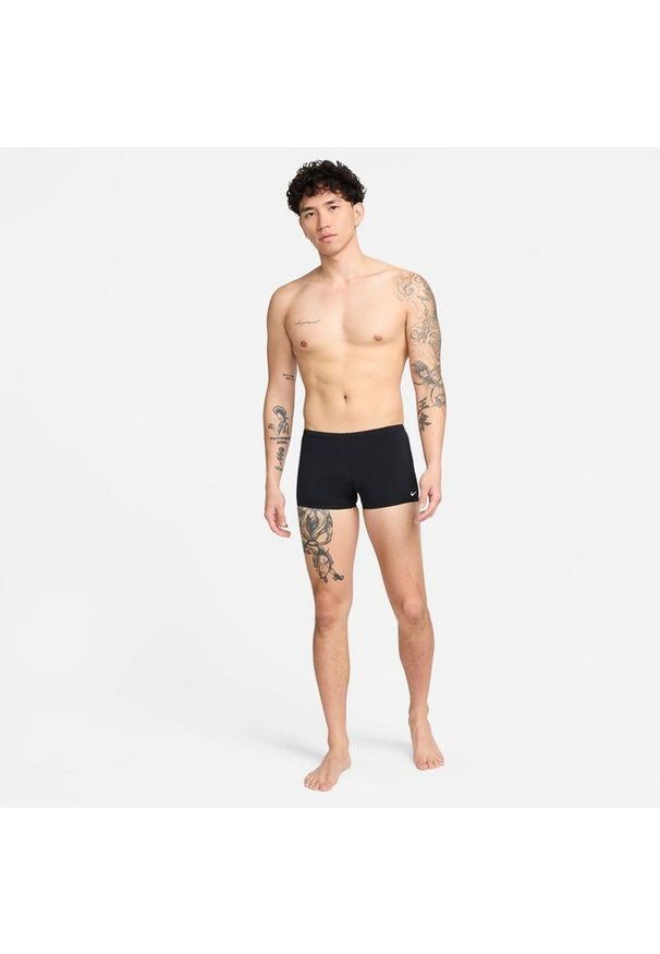 Bokserki kąpielowe męskie Nike Hydrastrong Solid Square Leg. Kolor: czarny. Materiał: poliester, materiał