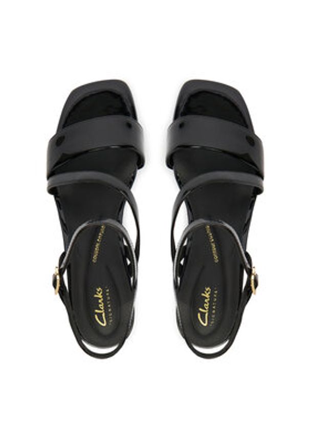 Clarks Sandały Serina35 Strap 26186117 Czarny. Kolor: czarny. Materiał: skóra