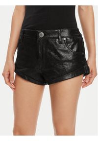 One Teaspoon Szorty skórzane Bandits 26208B Czarny Relaxed Fit. Kolor: czarny. Materiał: skóra #1