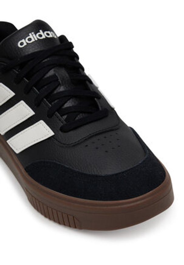 Adidas - adidas Sneakersy Courtblock JP9640 Czarny. Kolor: czarny. Materiał: skóra