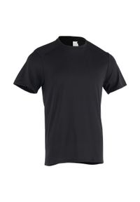 DOMYOS - Koszulka fitness męska Domyos krótki rękaw. Kolor: czarny. Materiał: materiał, poliester. Długość rękawa: krótki rękaw. Długość: krótkie. Sport: fitness