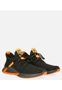 Casu - Czarne buty sportowe sznurowane casu 20a8/o /8. Kolor: czarny, wielokolorowy, pomarańczowy #2