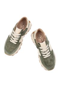 Zielone Sneakersy Filippo Modne Obuwie Damskie. Okazja: na co dzień. Zapięcie: sznurówki. Kolor: zielony. Materiał: zamsz. Szerokość cholewki: normalna #5