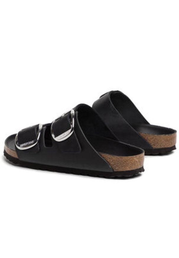 Birkenstock Klapki Arizona Big Buckle 1011075 Czarny. Kolor: czarny. Materiał: skóra