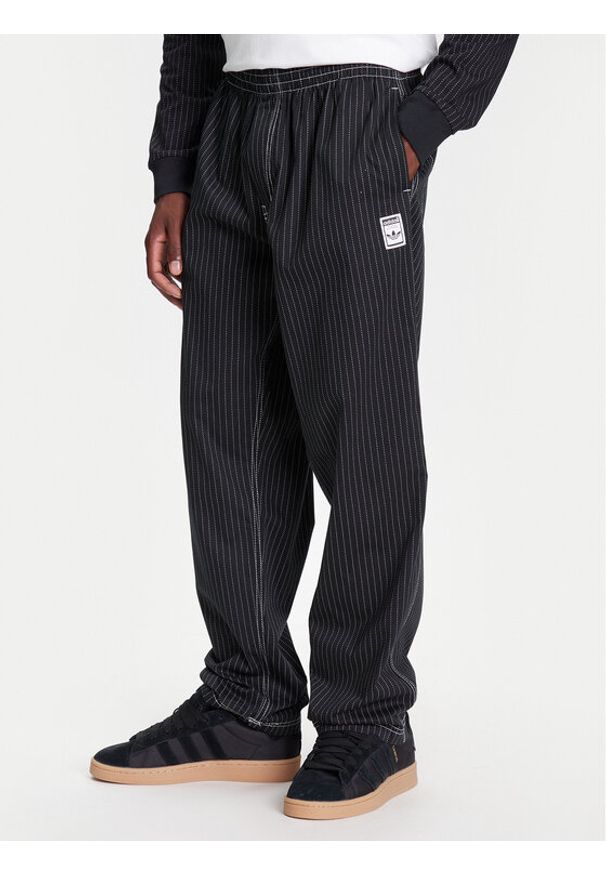 Adidas - adidas Spodnie dresowe Wabash JP4489 Czarny Loose Fit. Kolor: czarny. Materiał: bawełna