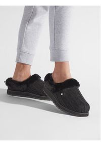 skechers - Skechers Kapcie BOBS Ice Angel 31204/BBK Czarny. Kolor: czarny. Materiał: materiał #3