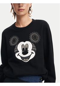 Desigual Bluza Mickey Yeah! 24WWSK10 Czarny Regular Fit. Kolor: czarny. Materiał: bawełna
