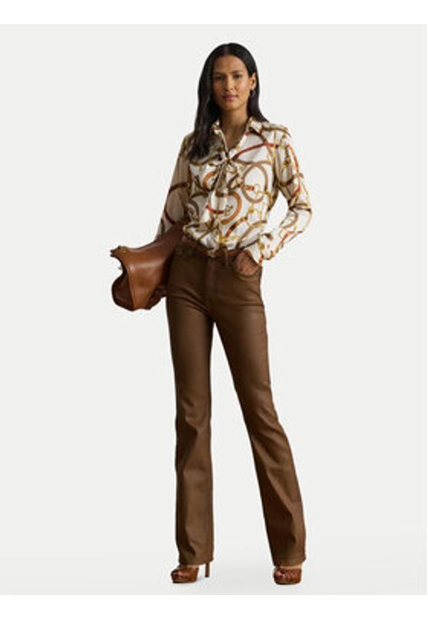 Lauren Ralph Lauren - LAUREN RALPH LAUREN Koszula 200979807001 Biały Straight Fit. Kolor: biały. Materiał: syntetyk