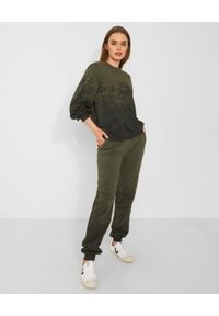 CHAOS BY MARTA BOLIGLOVA - Spodnie dresowe khaki z bawełny DIRTY. Stan: podwyższony. Kolor: zielony. Materiał: dresówka, bawełna #3