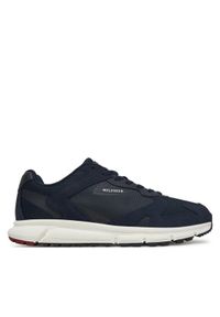 TOMMY HILFIGER - Tommy Hilfiger Sneakersy Outdoor Runner Mix FM0FM05574 Granatowy. Kolor: niebieski. Materiał: zamsz, skóra. Sport: outdoor