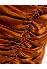 RETROFETE - Sukienka z jedwabiu Brea. Okazja: na imprezę. Kolor: brązowy. Materiał: jedwab. Długość rękawa: długi rękaw #7