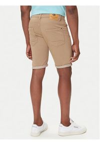 Petrol Industries Szorty jeansowe M-ROS-SHO005 Beżowy Slim Fit. Kolor: beżowy. Materiał: bawełna #5